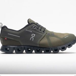 On Men’s Cloud 5 Waterproof Olive Green Running Shoe Size 9.5